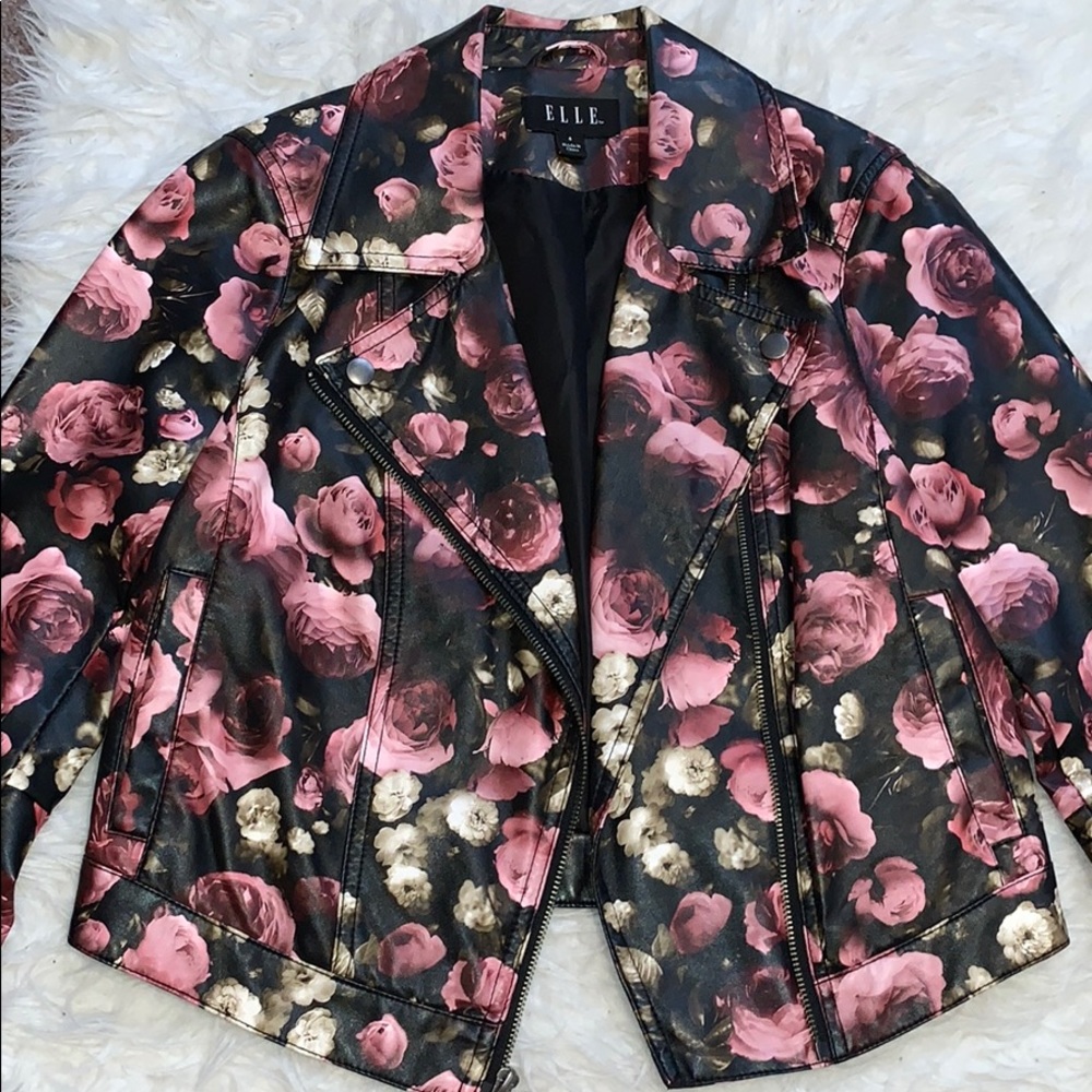 Flower Pleather Jacket - image 2